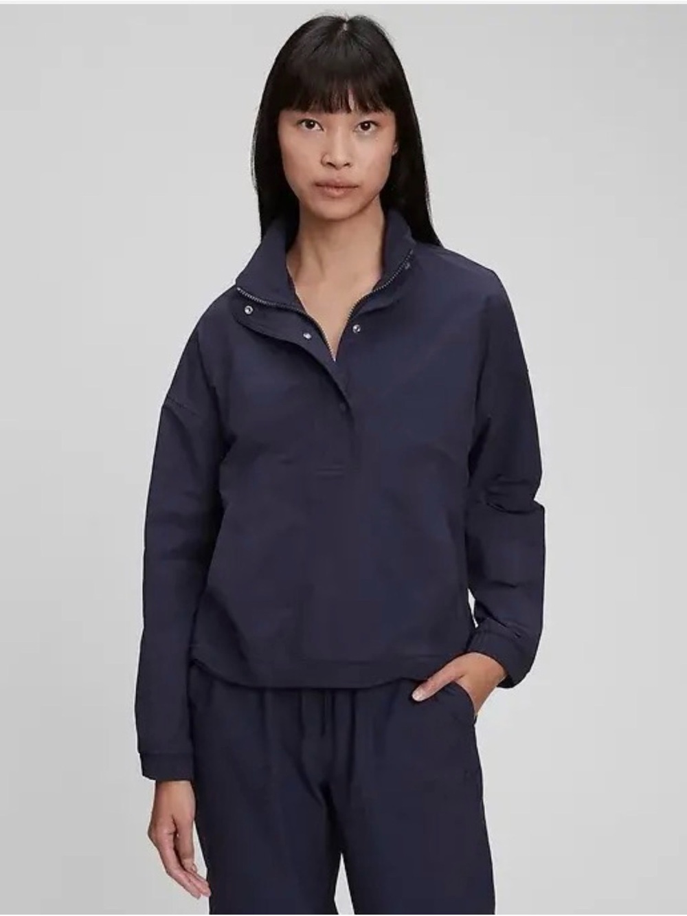 GAP Navy Half-Zip Pullover Windbreaker Jacket